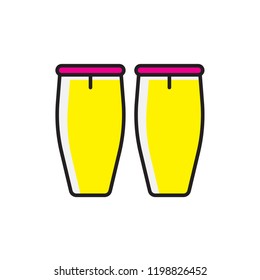 percussion icon vector design. music icon vector. music instrument icon filled outline style