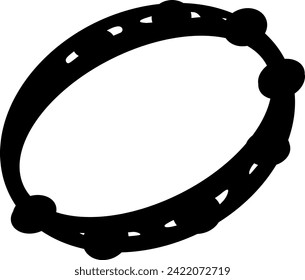 percussion instrument tambourine vector illustration