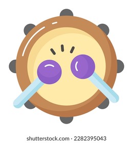 Instrumento de percusión, vector de tambor de estilo moderno