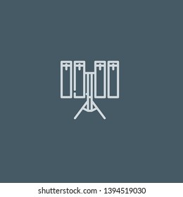 Percussion Instruments vector icon. Percussion Instruments concept stroke symbol design. Thin graphic elements vector illustration, outline pattern for your web site design, logo, UI. EPS 10.