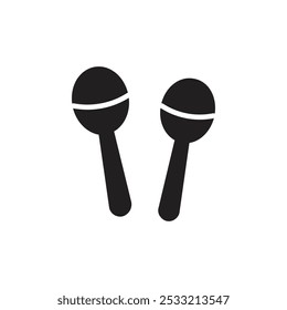 Percussion maracas icon Flat line illustration