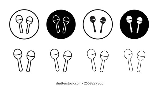 Percussion maracas icon Flat line illustration