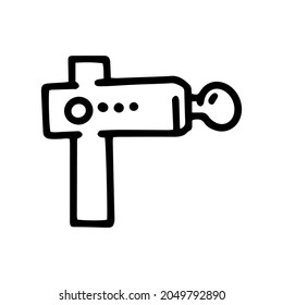 percussion massager line vector doodle simple icon
