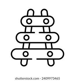 Musikinstrument, modernes Xylophon-Design, Symbol von malimba