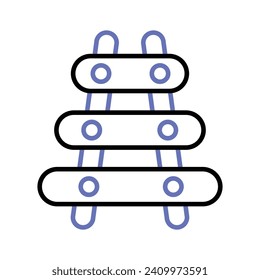 Musikinstrument, modernes Xylophon-Design, Symbol von malimba