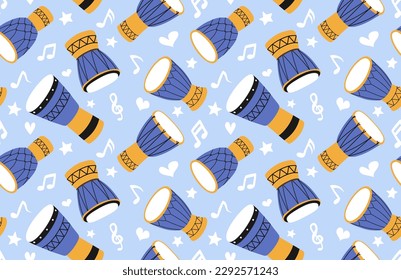 percussion seamless pattern. vector illustration
