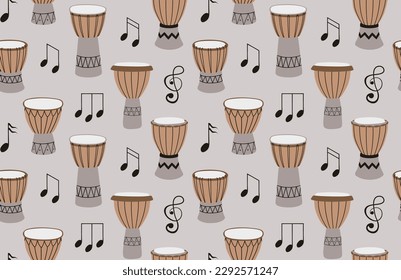 percussion seamless pattern. vector illustration

