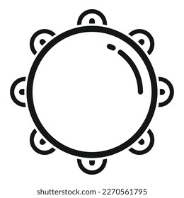 Percussion tambourine icon simple vector. Samba drum. Musical instrument