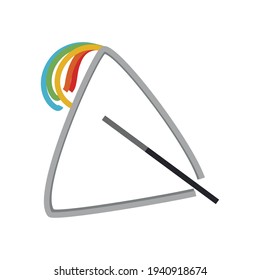 percussion triangle musical instrument isolated
