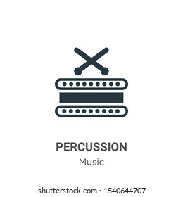 Percussion vector icon on white background. Flat vector percussion icon symbol sign from modern music collection for mobile concept and web apps design.