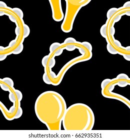 Percussions seamless vector pattern