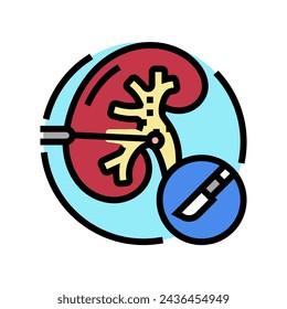 percutaneous nephrolithotomy color icon vector. percutaneous nephrolithotomy sign. isolated symbol illustration
