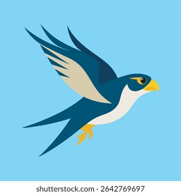 Peregrine Falcon Dive Silhouette Against Sky