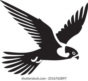 Peregrine Falcon Dive Vector Silhouette Illustration ,Falcon Vector Silhouette ,Falcon Illustration , Falcon art