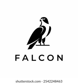 Peregrine falcon eagle hawk bird silhouette logo