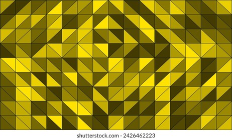 Perfect 90 Degrees Shades of Yellow Color Triangle With Dark Lines Wallpaper Background
