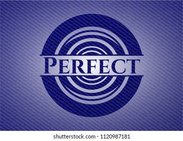 Perfect badge with jean texture