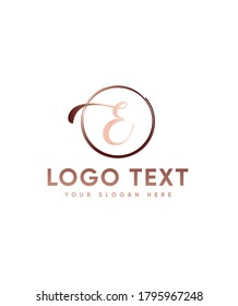 Perfect baking lion letter type E logo template, Vector logo for business and company identity 