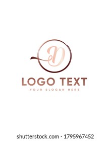 Perfect baking lion letter type D logo template, Vector logo for business and company identity 