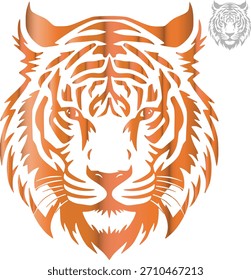 Vector perfecto de la cara del tigre de Bengala 