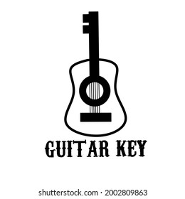 Perfect blend of guitar and keys vector illustration.Guitar chord