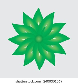 perfect blooming green flowers vector