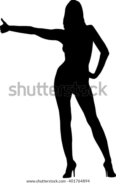 Silhouette Of Naked Girl Presentation Template For Powerpoint And My Xxx Hot Girl