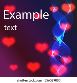 Perfect bokeh background made in vector on hearts 4