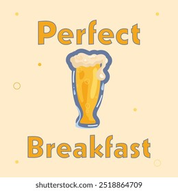 Desayuno perfecto con diseño de cerveza