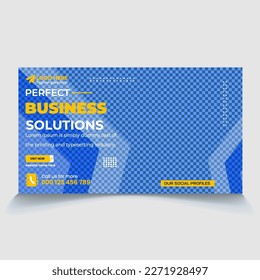 Perfect business solutions creative idea motivational cover page banner thumbnail design vector