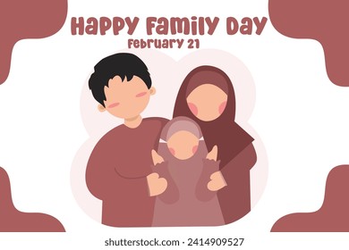 Perfect for celebrating Family Day, this vector graphic depicts the holiday.