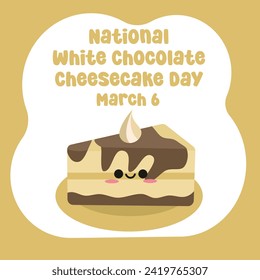 Perfecto para celebrar el Mes del Día Nacional del Queso de Chocolate Blanco, este gráfico vectorial honra la festividad.