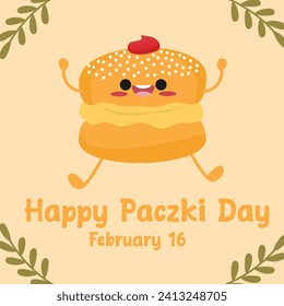 Perfect for celebrating Paczki Day, this vector image depicts the holiday.