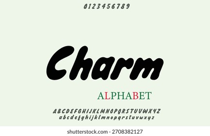 Charme perfeito Letras alfabeto regular fonte para logotipo