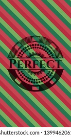 Perfect christmas emblem background. Vector Illustration. Detailed.