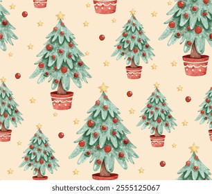 Perfect Christmas tree pattern design. 