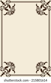 Perfect classic frame is isolated on beige