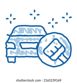 perfect cleaning machine sketch icon vector. Hand drawn blue doodle line art perfect cleaning machine sign. isolated symbol illustration