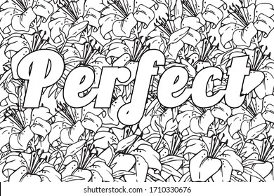 perfect coloring book pages design . motivational word coloring book pages . flower coloring book pages 