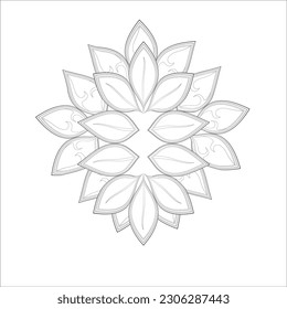 Libro de colores perfecto de agradables flores de doodle para las vacaciones en casa