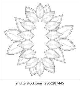 Perfect coloring book of pleasing doodle flowers for holidays at home