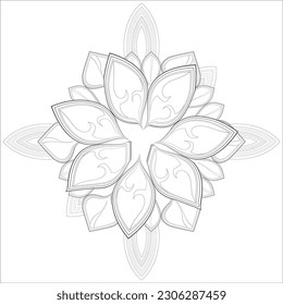 Perfect coloring book of pleasing doodle flowers for holidays at home