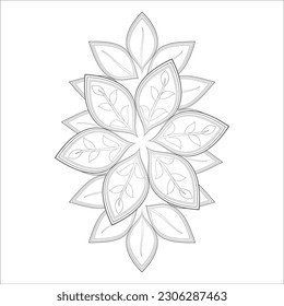 Perfect coloring book of pleasing doodle flowers for holidays at home