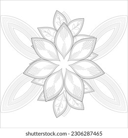 Perfect coloring book of pleasing doodle flowers for holidays at home