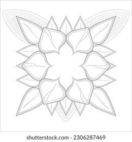 Perfektes Farbbuch mit erfreulichen Doodle-Blumen für Ferien zu Hause