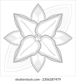 Perfect coloring book of pleasing doodle flowers for holidays at home