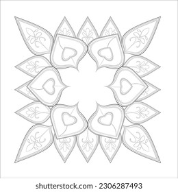 Perfect coloring book of pleasing doodle flowers for holidays at home