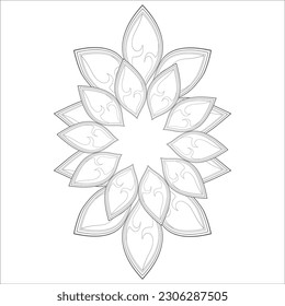 Perfect coloring book of pleasing doodle flowers for holidays at home