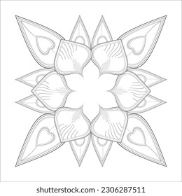 Perfect coloring book of pleasing doodle flowers for holidays at home