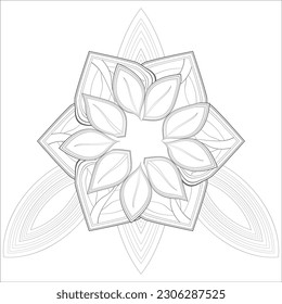 Perfect coloring book of pleasing doodle flowers for holidays at home